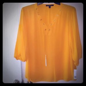 Zac&Rachel golden yellow women's blouse!